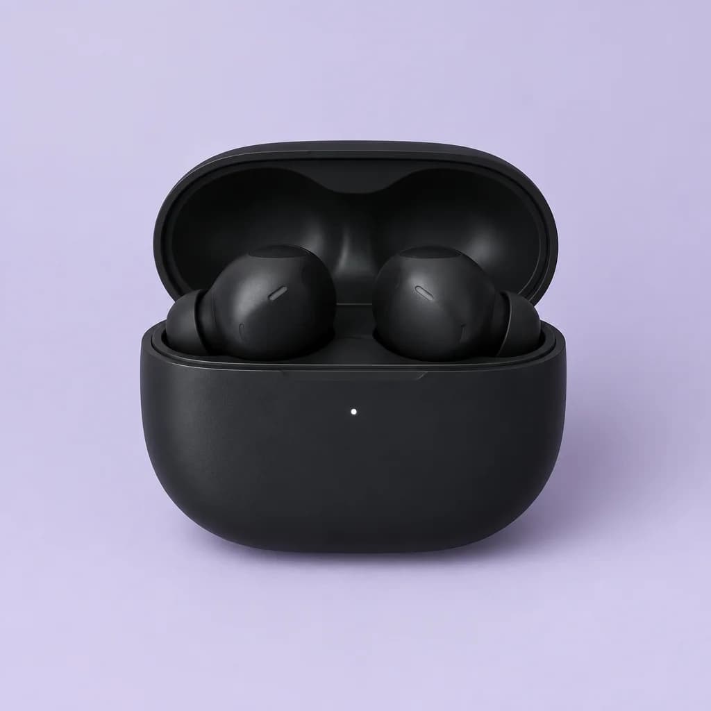 Wireless earbuds product shot